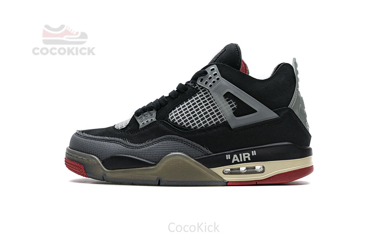 CV9388-001 OFF White x Air Jordan 4 Bred