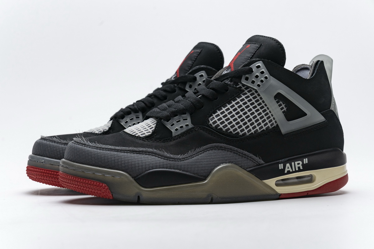CV9388-001 OFF White x Air Jordan 4 Bred - view 5