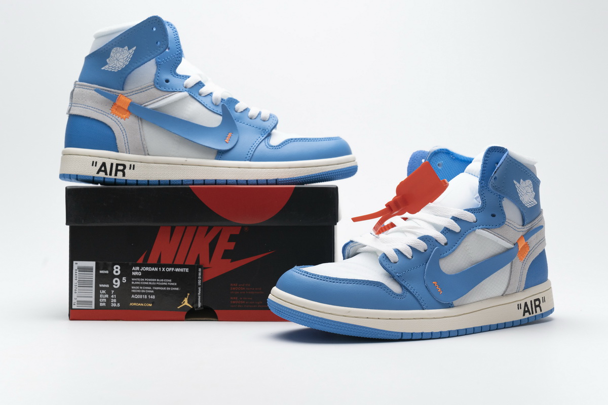 Jordan 1 Retro High Off-White University Blue Update Lace - view 3